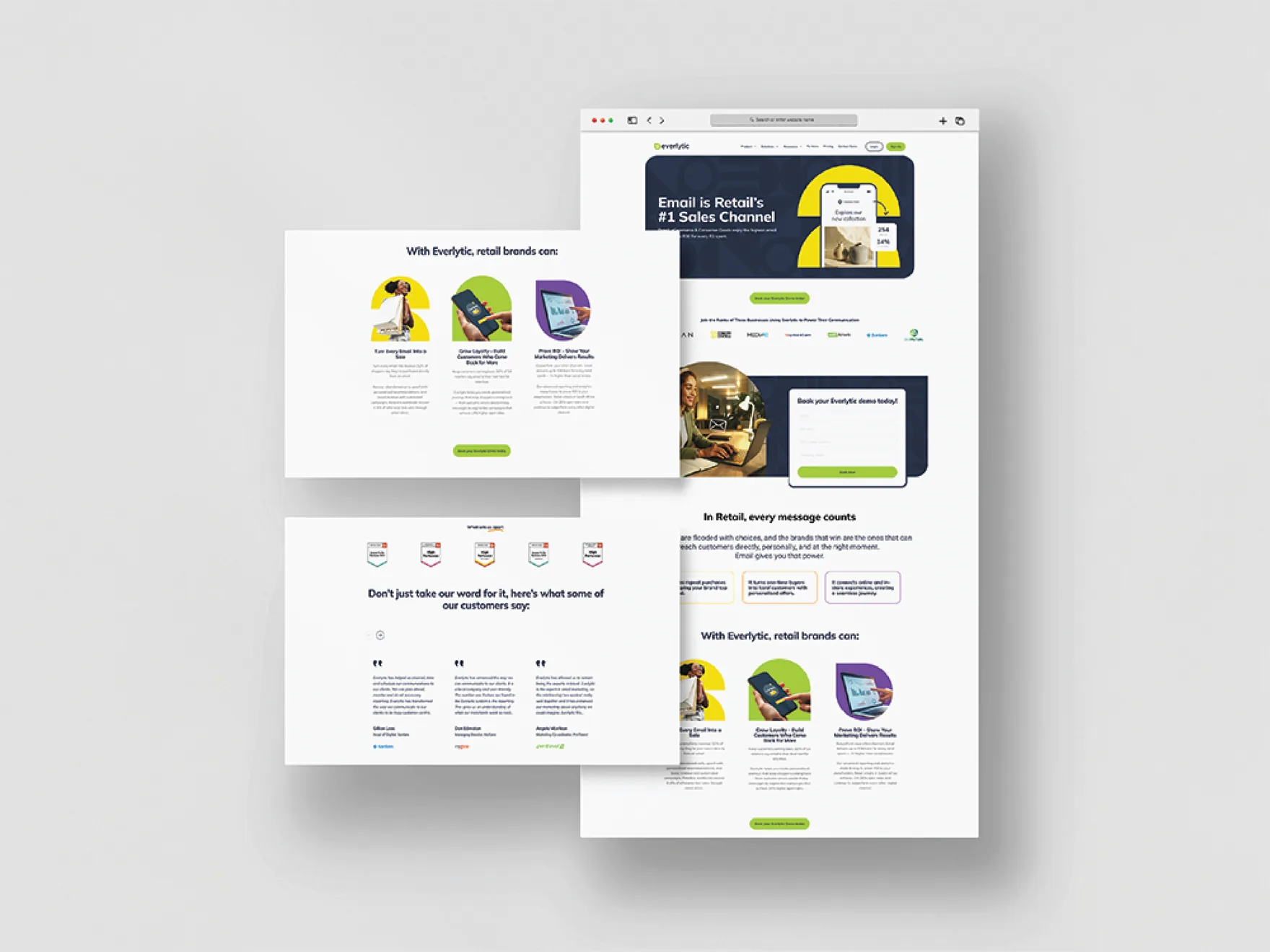 Everlytic Website — design detail